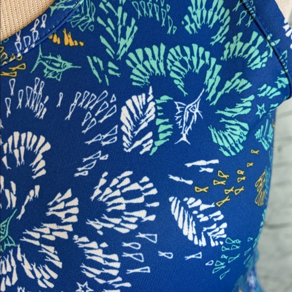 Columbia PFG Womens Freezer II Dress VIVID BLUE DEEP SEA DASH Sz M Granola Girl - Picture 8 of 16